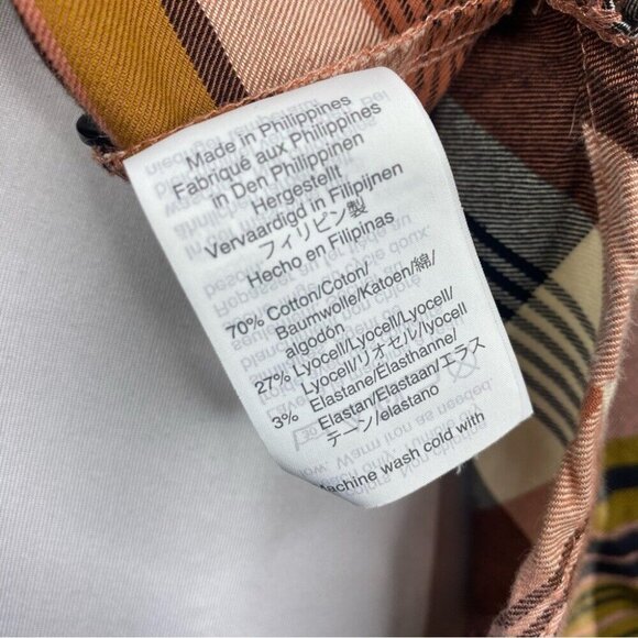 Madewell Women's Brown Seconda Plaid Ex-Boyfriend Button Down Shirt XS/C37 - Picture 6 of 11